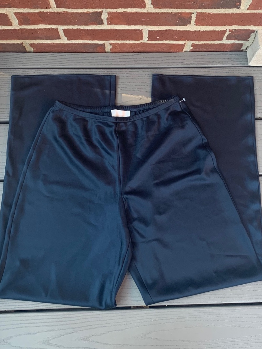 Reformation Satin Mid Rise Bias Pant
